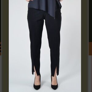 Porto Women’s Slit Pant Black Size S Ankle Made In USA Slim High Rise Jersey